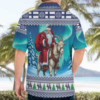 Finland Joulupukki Christmas Hawaiian Shirt Riding the Yule Goat - Wonder Print Shop