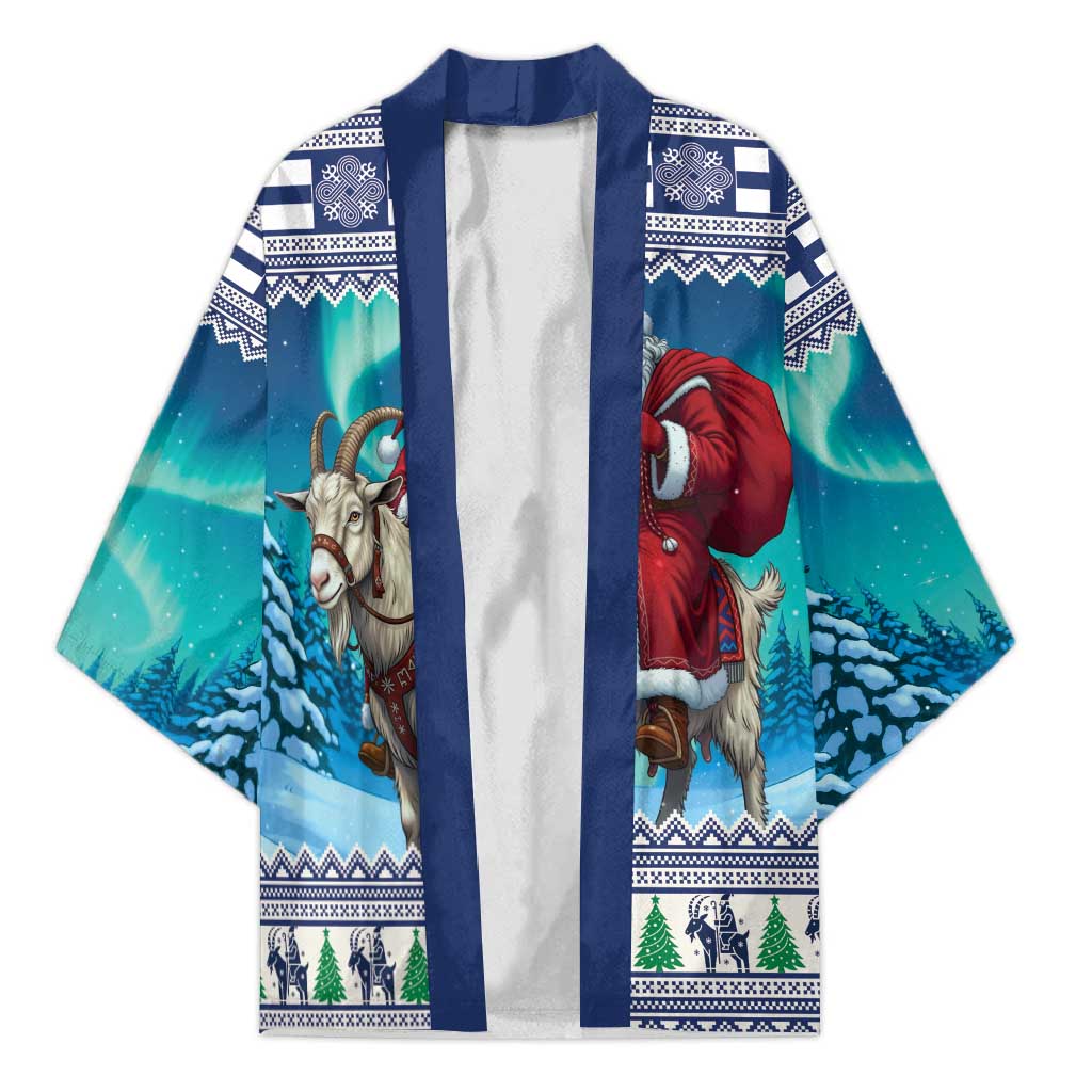 Finland Joulupukki Christmas Kimono Riding the Yule Goat - Wonder Print Shop