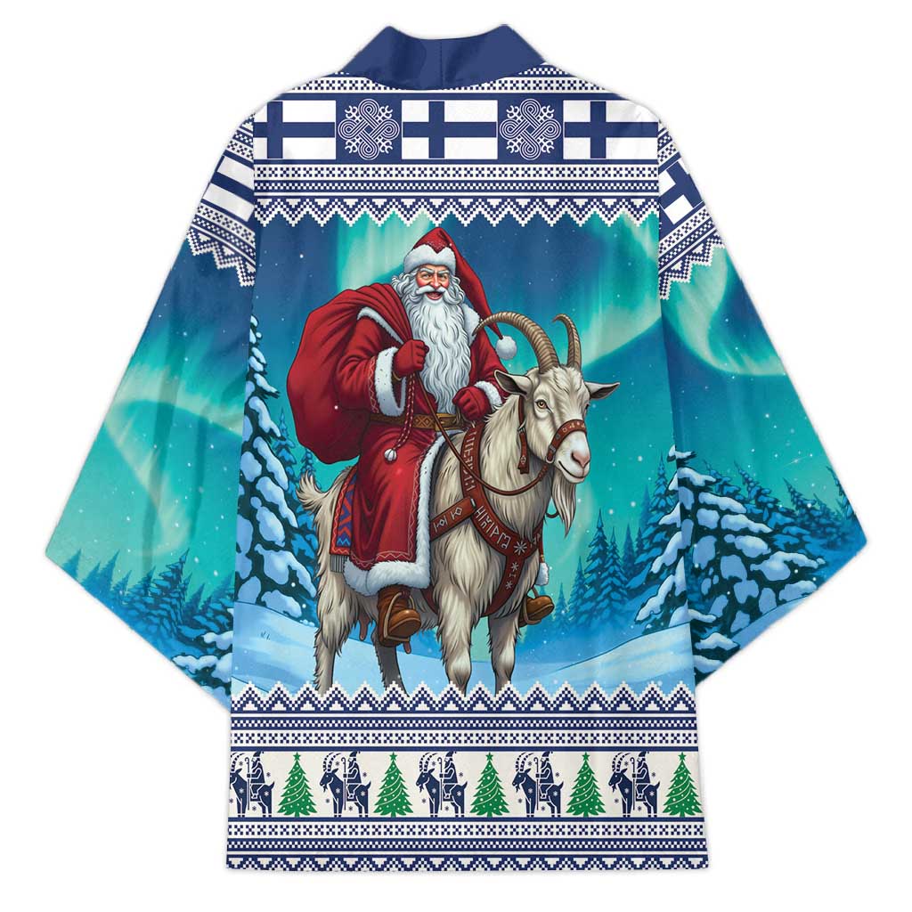 Finland Joulupukki Christmas Kimono Riding the Yule Goat - Wonder Print Shop