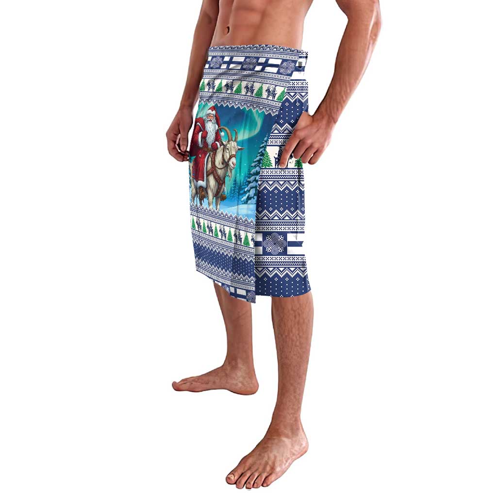 Finland Joulupukki Christmas Lavalava Riding the Yule Goat - Wonder Print Shop