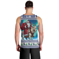 Finland Joulupukki Christmas Men Tank Top Riding the Yule Goat - Wonder Print Shop