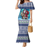 Finland Joulupukki Christmas Mermaid Dress Riding the Yule Goat - Wonder Print Shop