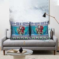 Finland Joulupukki Christmas Pillow Cover Riding the Yule Goat - Wonder Print Shop