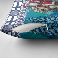 Finland Joulupukki Christmas Pillow Cover Riding the Yule Goat - Wonder Print Shop