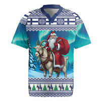 Finland Joulupukki Christmas Rugby Jersey Riding the Yule Goat - Wonder Print Shop
