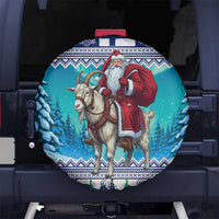 Finland Joulupukki Christmas Spare Tire Cover Riding the Yule Goat - Wonder Print Shop