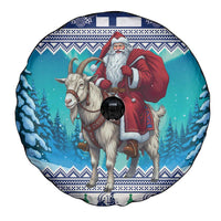 Finland Joulupukki Christmas Spare Tire Cover Riding the Yule Goat - Wonder Print Shop