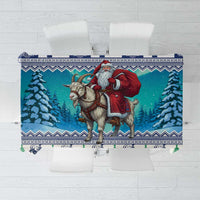 Finland Joulupukki Christmas Tablecloth Riding the Yule Goat - Wonder Print Shop