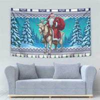 Finland Joulupukki Christmas Tapestry Riding the Yule Goat - Wonder Print Shop