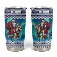 Finland Joulupukki Christmas Tumbler Cup Riding the Yule Goat - Wonder Print Shop