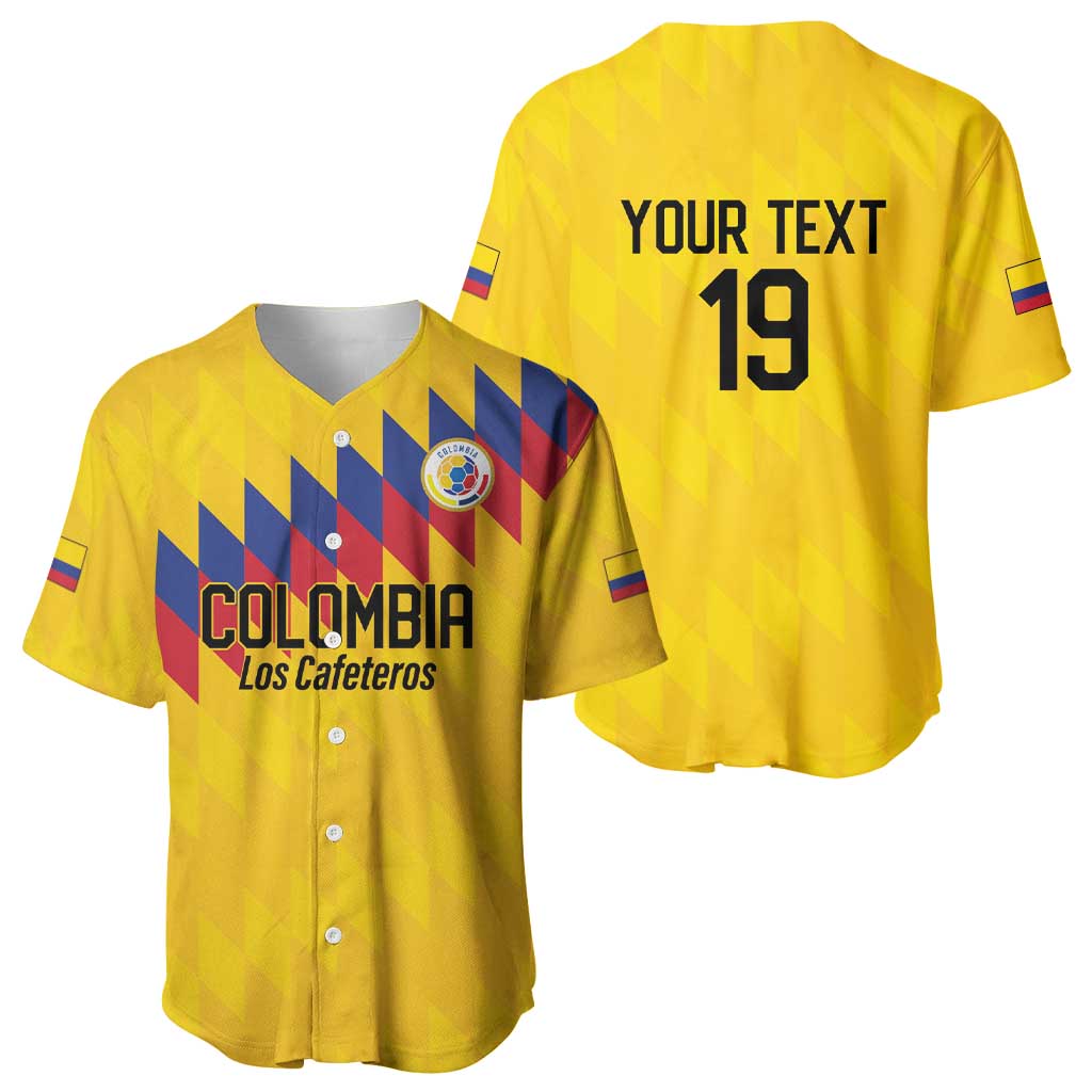 Custom World Football 2026 Colombia Baseball Jersey Vamos Los Cafeteros - Wonder Print Shop