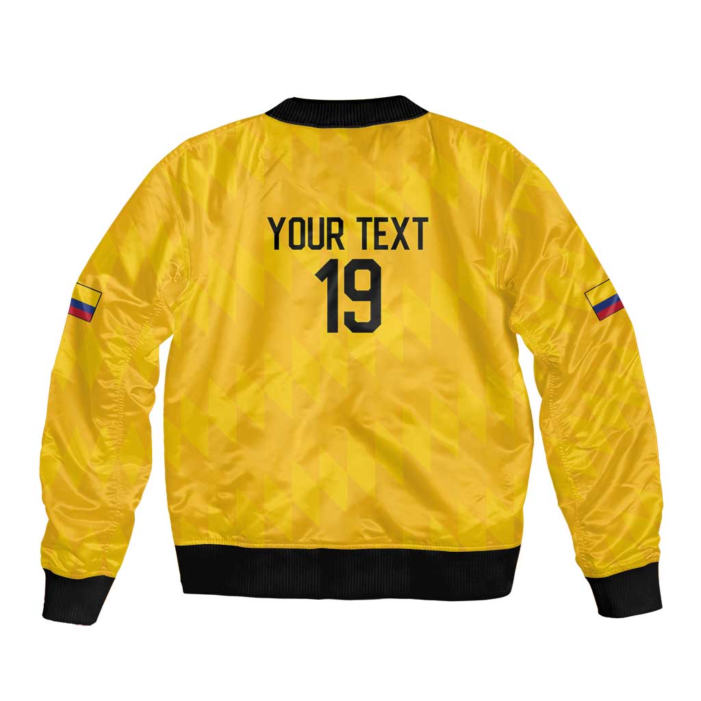 Custom World Football 2026 Colombia Bomber Jacket Vamos Los Cafeteros - Wonder Print Shop