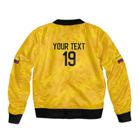Custom World Football 2026 Colombia Bomber Jacket Vamos Los Cafeteros - Wonder Print Shop