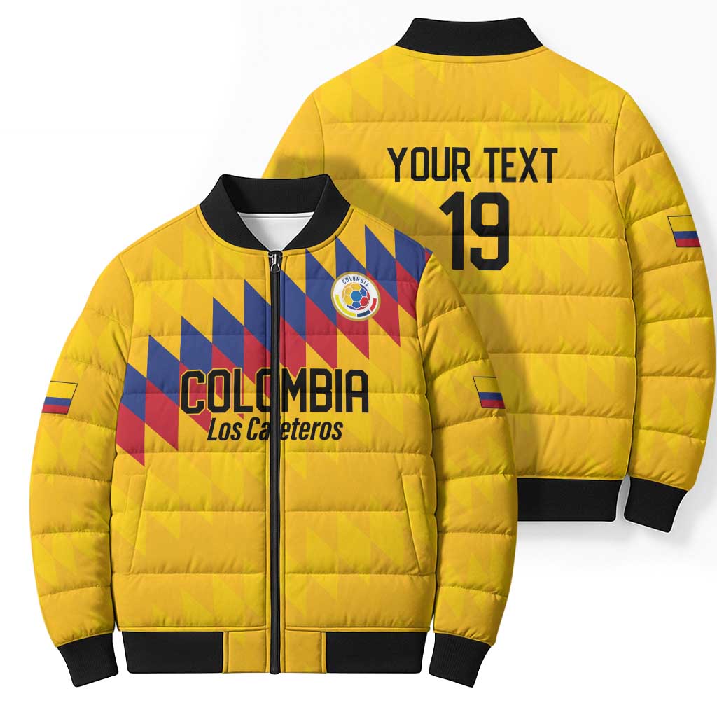 Custom World Football 2026 Colombia Bomber Puffer Jacket Vamos Los Cafeteros - Wonder Print Shop