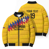 Custom World Football 2026 Colombia Bomber Puffer Jacket Vamos Los Cafeteros - Wonder Print Shop