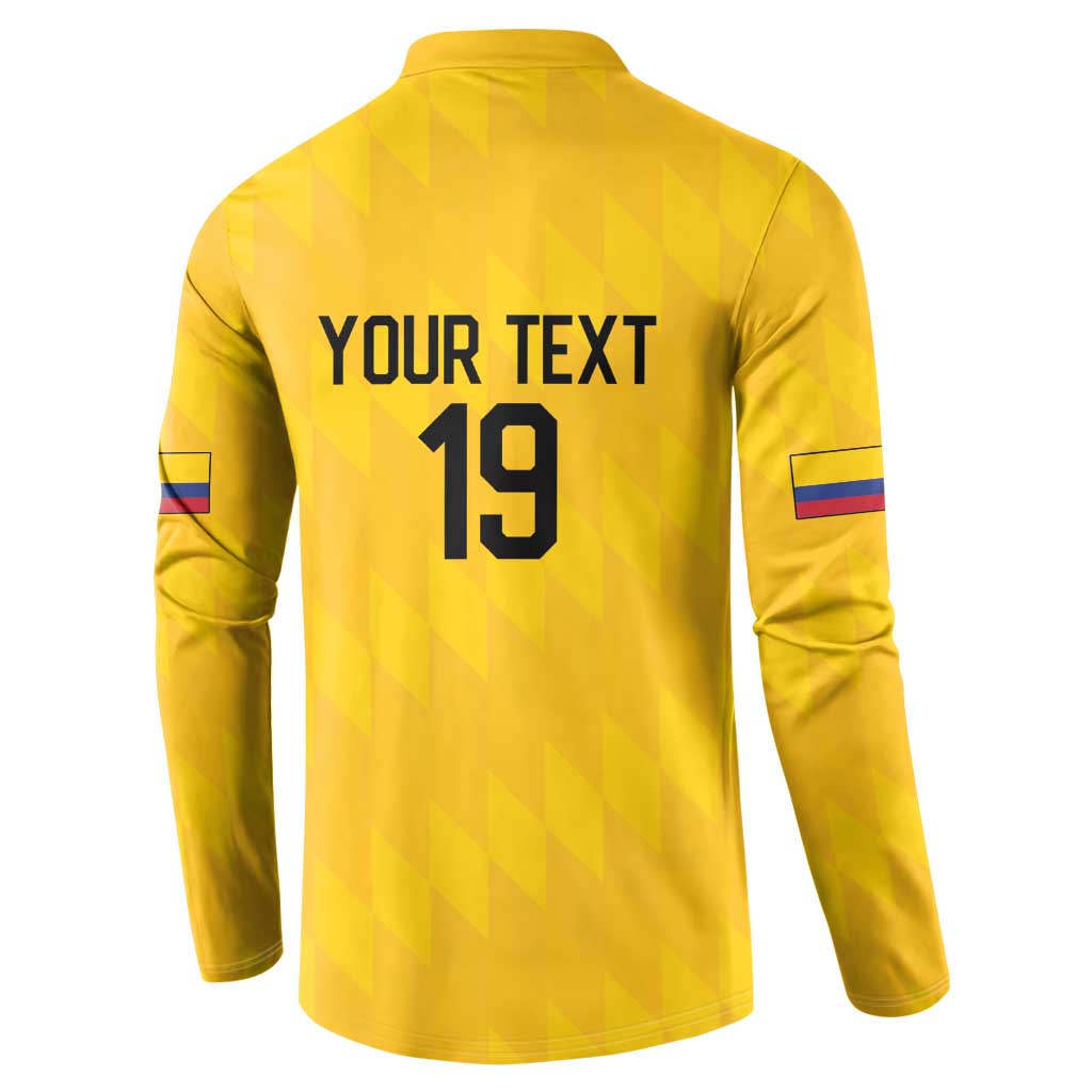 Custom World Football 2026 Colombia Button Sweatshirt Vamos Los Cafeteros - Wonder Print Shop