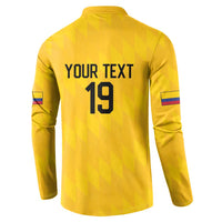 Custom World Football 2026 Colombia Button Sweatshirt Vamos Los Cafeteros - Wonder Print Shop