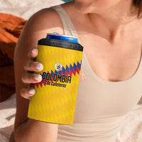 Custom World Football 2026 Colombia 4 in 1 Can Cooler Tumbler Vamos Los Cafeteros - Wonder Print Shop