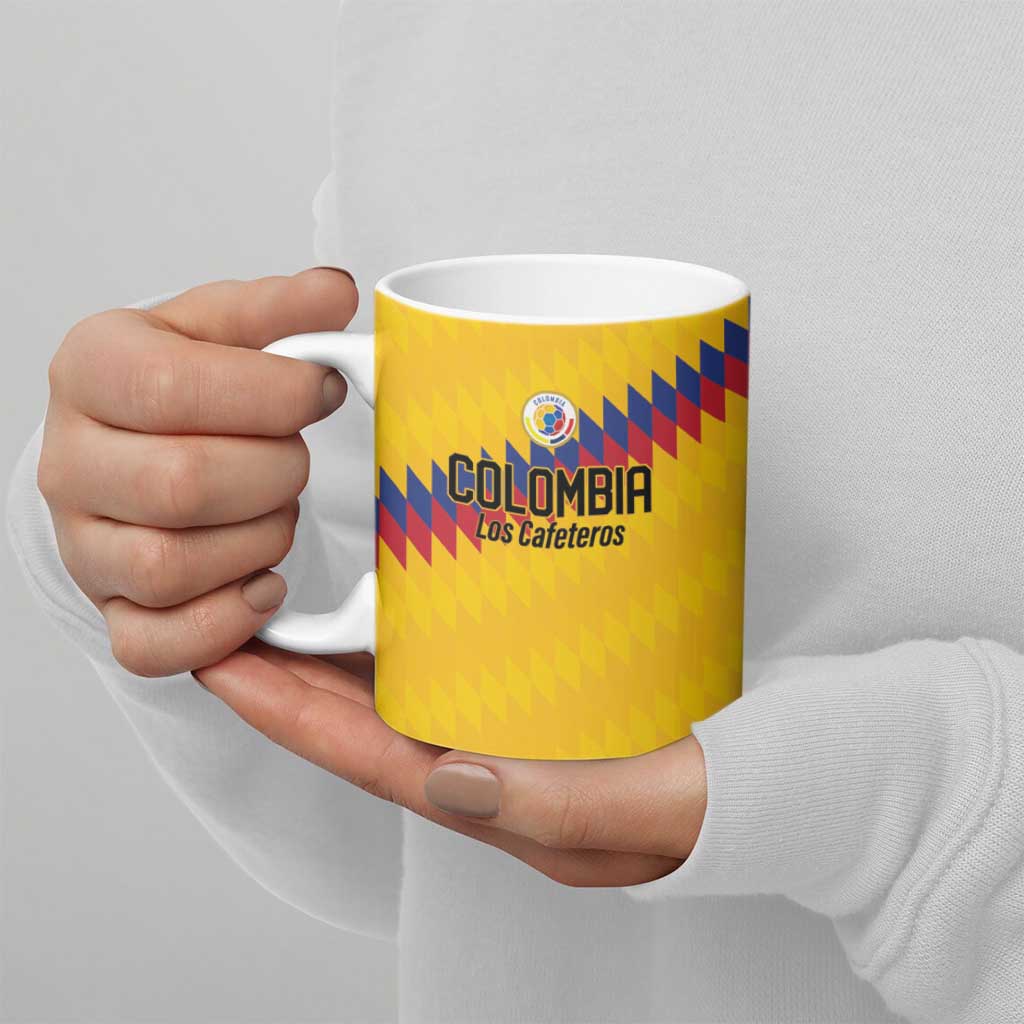 Custom World Football 2026 Colombia Ceramic Mug Vamos Los Cafeteros - Wonder Print Shop