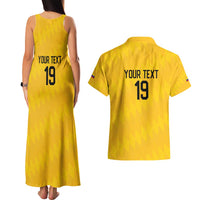 Custom World Football 2026 Colombia Couples Matching Tank Maxi Dress and Hawaiian Shirt Vamos Los Cafeteros - Wonder Print Shop