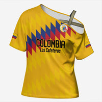 Custom World Football 2026 Colombia Cross Shoulder Shirt Vamos Los Cafeteros - Wonder Print Shop