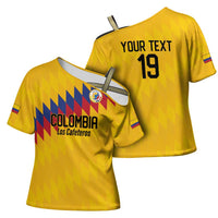 Custom World Football 2026 Colombia Cross Shoulder Shirt Vamos Los Cafeteros - Wonder Print Shop