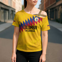 Custom World Football 2026 Colombia Cross Shoulder Shirt Vamos Los Cafeteros - Wonder Print Shop