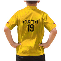 Custom World Football 2026 Colombia Family Matching Mermaid Dress and Hawaiian Shirt Vamos Los Cafeteros - Wonder Print Shop