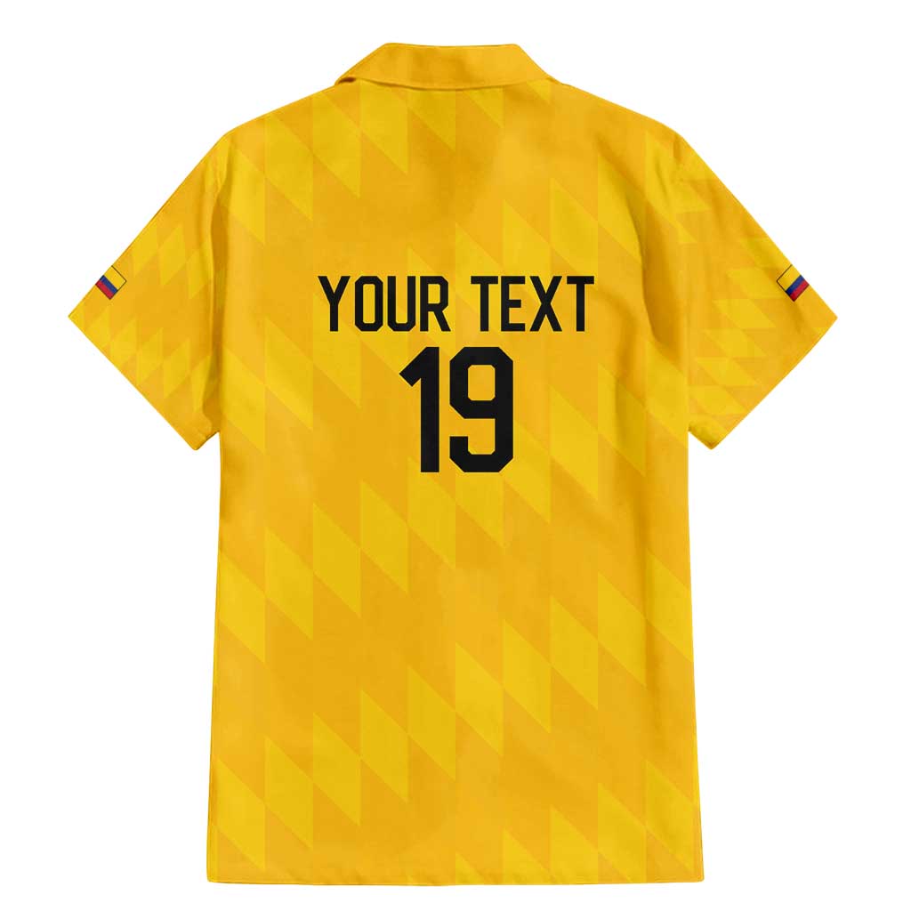 Custom World Football 2026 Colombia Family Matching Mermaid Dress and Hawaiian Shirt Vamos Los Cafeteros - Wonder Print Shop