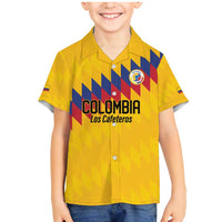 Custom World Football 2026 Colombia Family Matching Mermaid Dress and Hawaiian Shirt Vamos Los Cafeteros - Wonder Print Shop