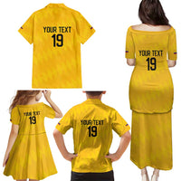 Custom World Football 2026 Colombia Family Matching Puletasi and Hawaiian Shirt Vamos Los Cafeteros - Wonder Print Shop