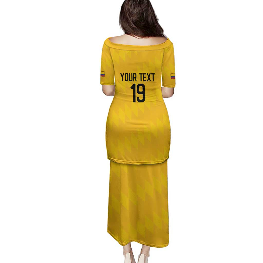 Custom World Football 2026 Colombia Family Matching Puletasi and Hawaiian Shirt Vamos Los Cafeteros - Wonder Print Shop