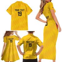 Custom World Football 2026 Colombia Family Matching Short Sleeve Bodycon Dress and Hawaiian Shirt Vamos Los Cafeteros - Wonder Print Shop