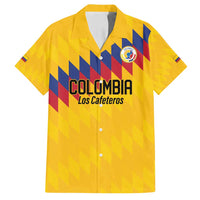Custom World Football 2026 Colombia Family Matching Tank Maxi Dress and Hawaiian Shirt Vamos Los Cafeteros - Wonder Print Shop