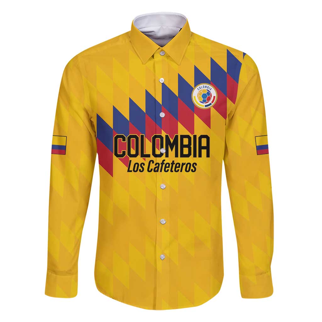 Custom World Football 2026 Colombia Family Matching Tank Maxi Dress and Hawaiian Shirt Vamos Los Cafeteros - Wonder Print Shop