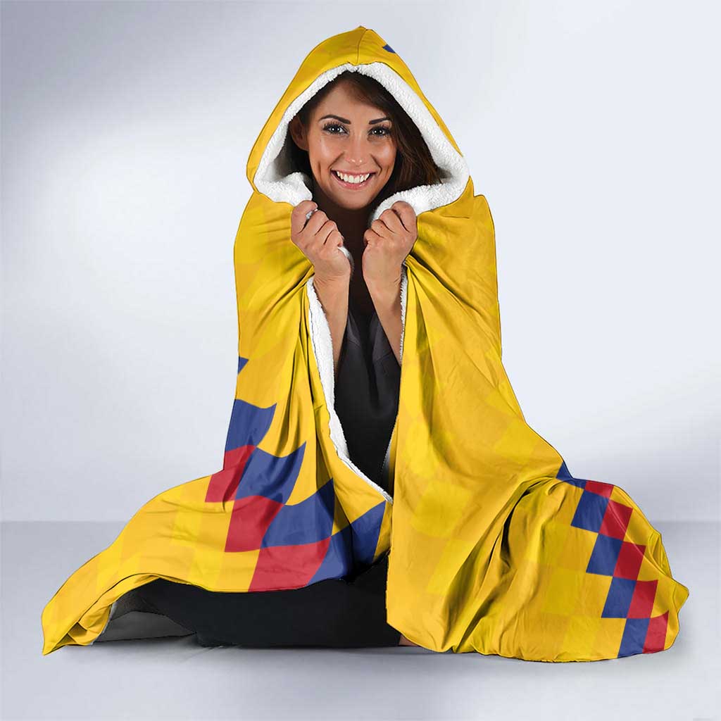 World Football 2026 Colombia Hooded Blanket Vamos Los Cafeteros - Wonder Print Shop
