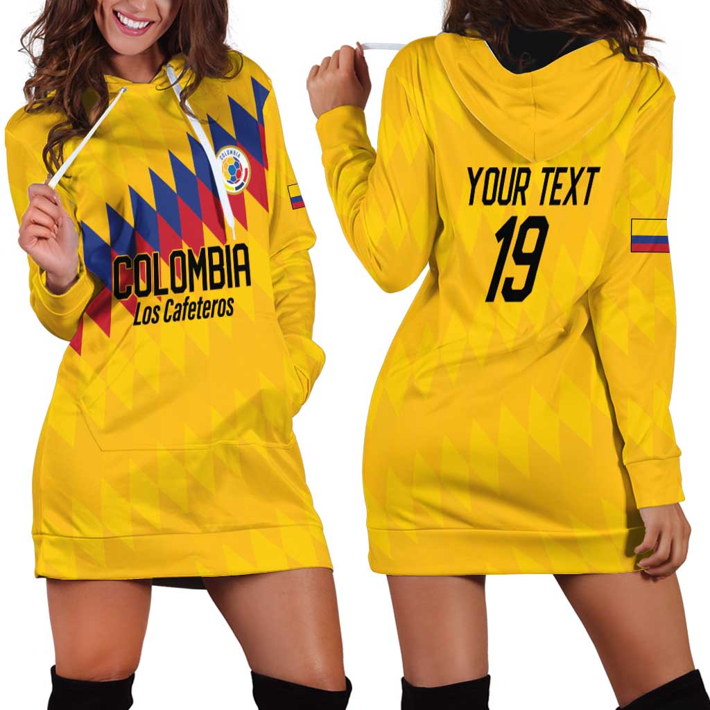 Custom World Football 2026 Colombia Hoodie Dress Vamos Los Cafeteros - Wonder Print Shop