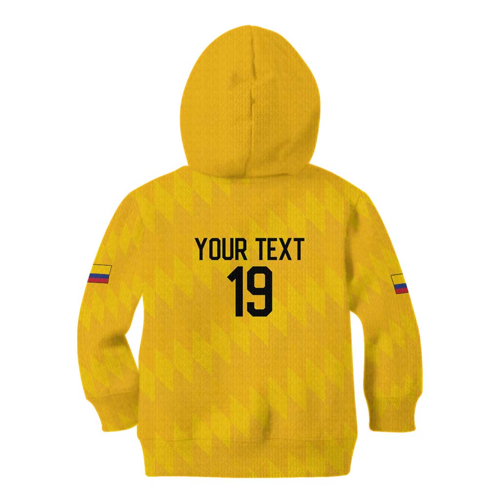 Custom World Football 2026 Colombia Kid Hoodie Vamos Los Cafeteros - Wonder Print Shop
