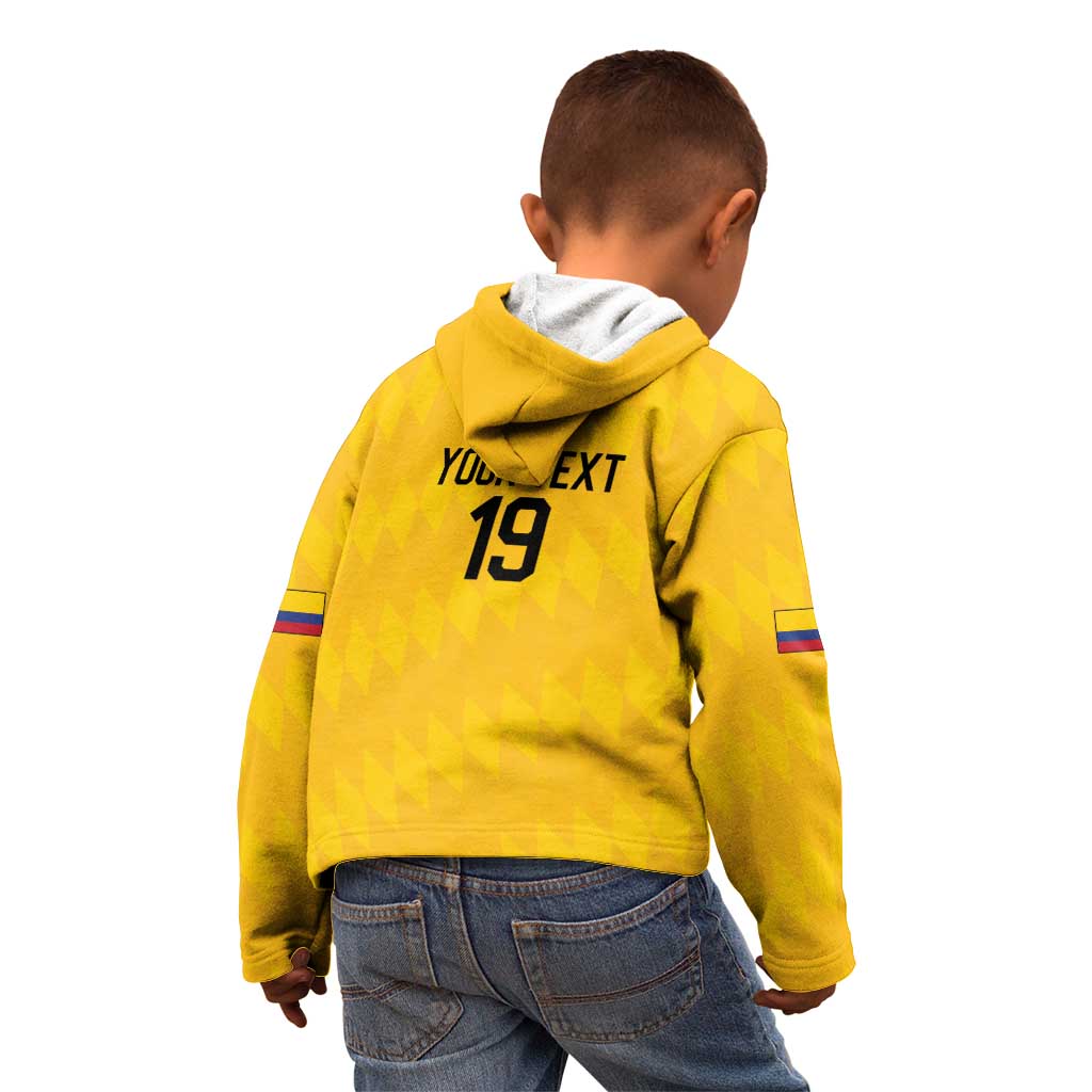 Custom World Football 2026 Colombia Kid Hoodie Vamos Los Cafeteros - Wonder Print Shop