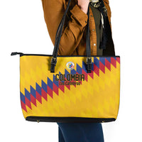World Football 2026 Colombia Leather Tote Bag Vamos Los Cafeteros - Wonder Print Shop