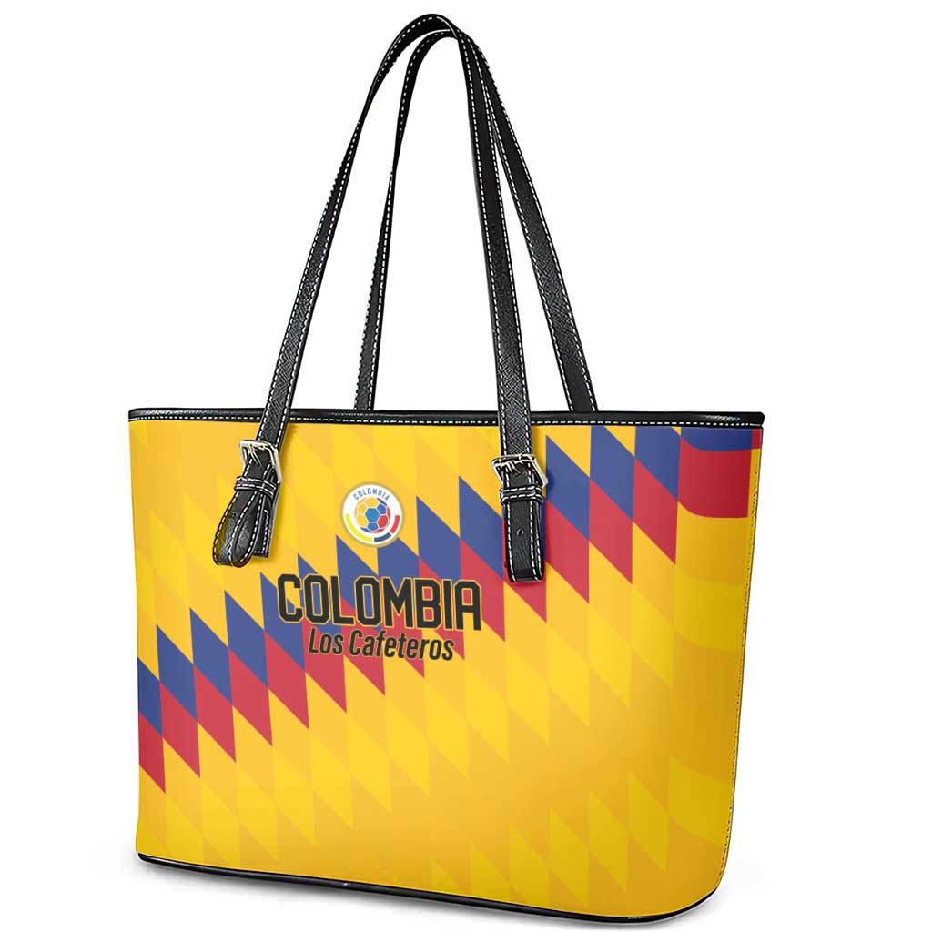 World Football 2026 Colombia Leather Tote Bag Vamos Los Cafeteros - Wonder Print Shop