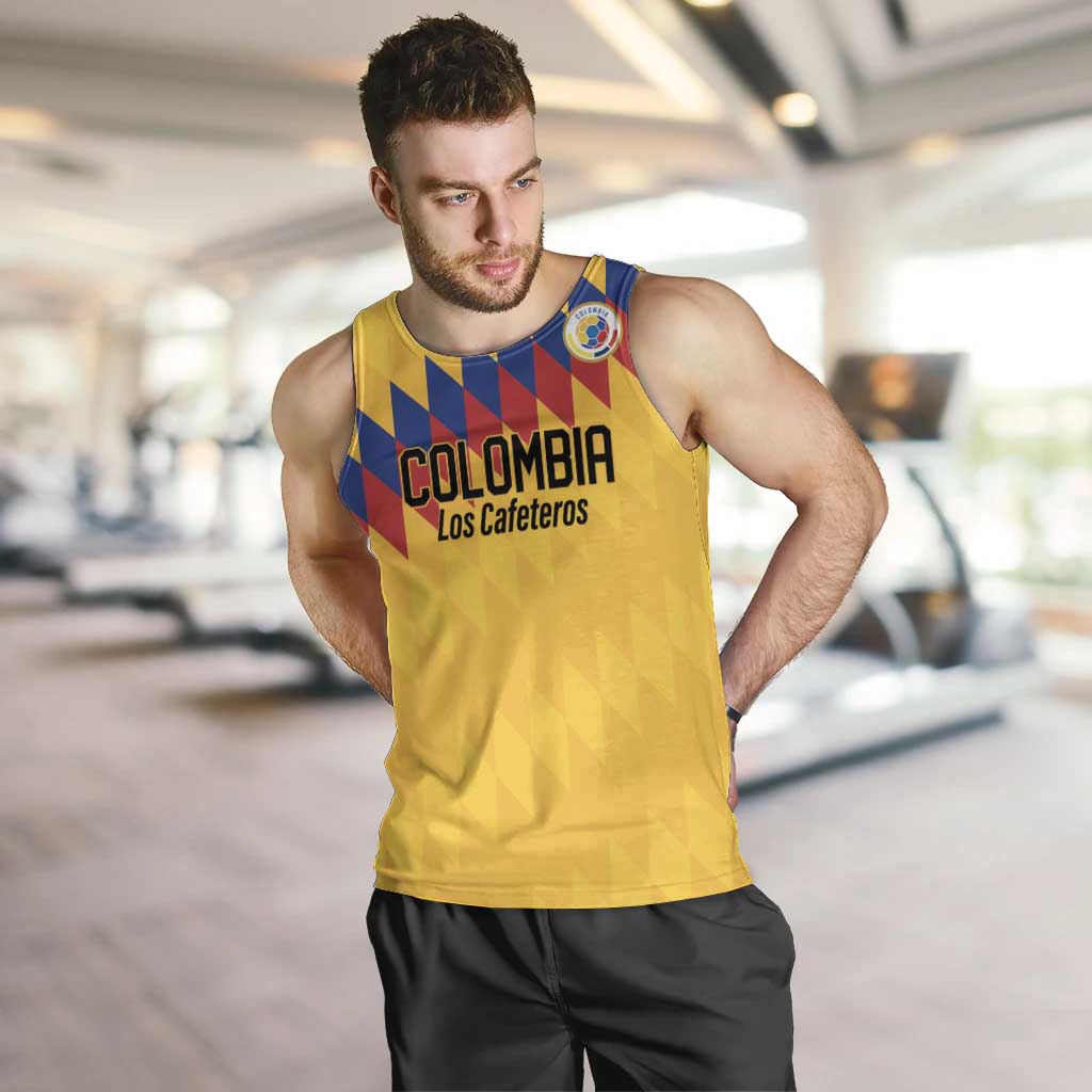 Custom World Football 2026 Colombia Men Tank Top Vamos Los Cafeteros - Wonder Print Shop