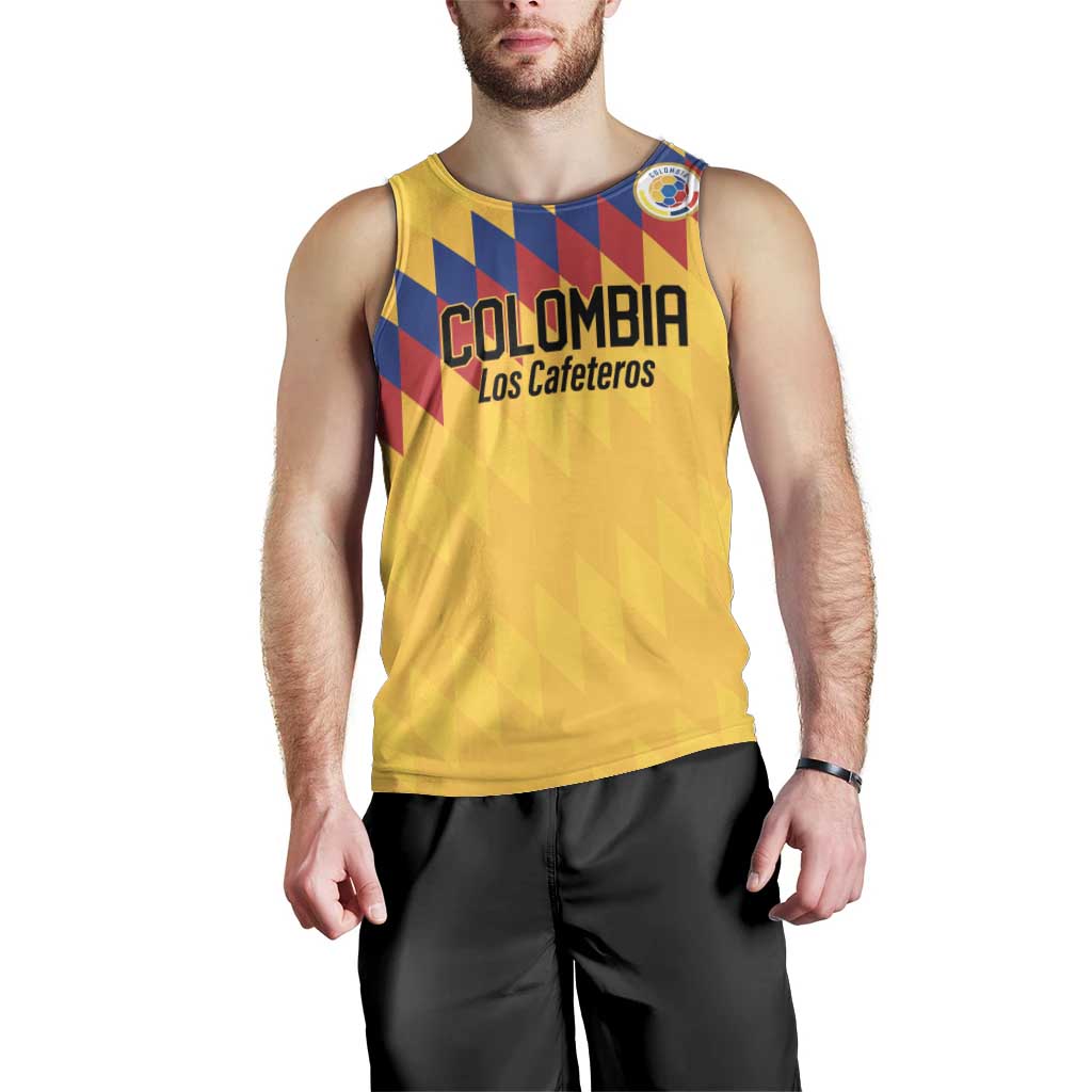 Custom World Football 2026 Colombia Men Tank Top Vamos Los Cafeteros - Wonder Print Shop