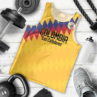 Custom World Football 2026 Colombia Men Tank Top Vamos Los Cafeteros - Wonder Print Shop
