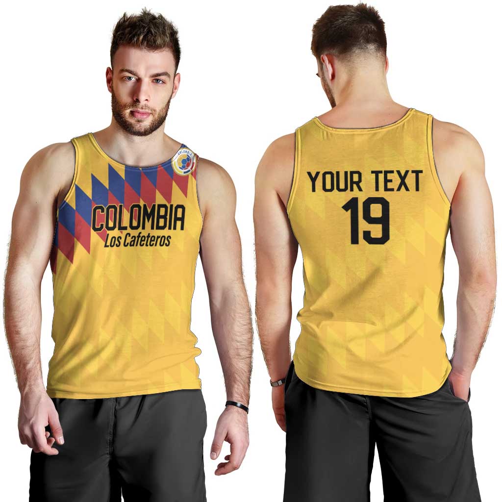 Custom World Football 2026 Colombia Men Tank Top Vamos Los Cafeteros - Wonder Print Shop