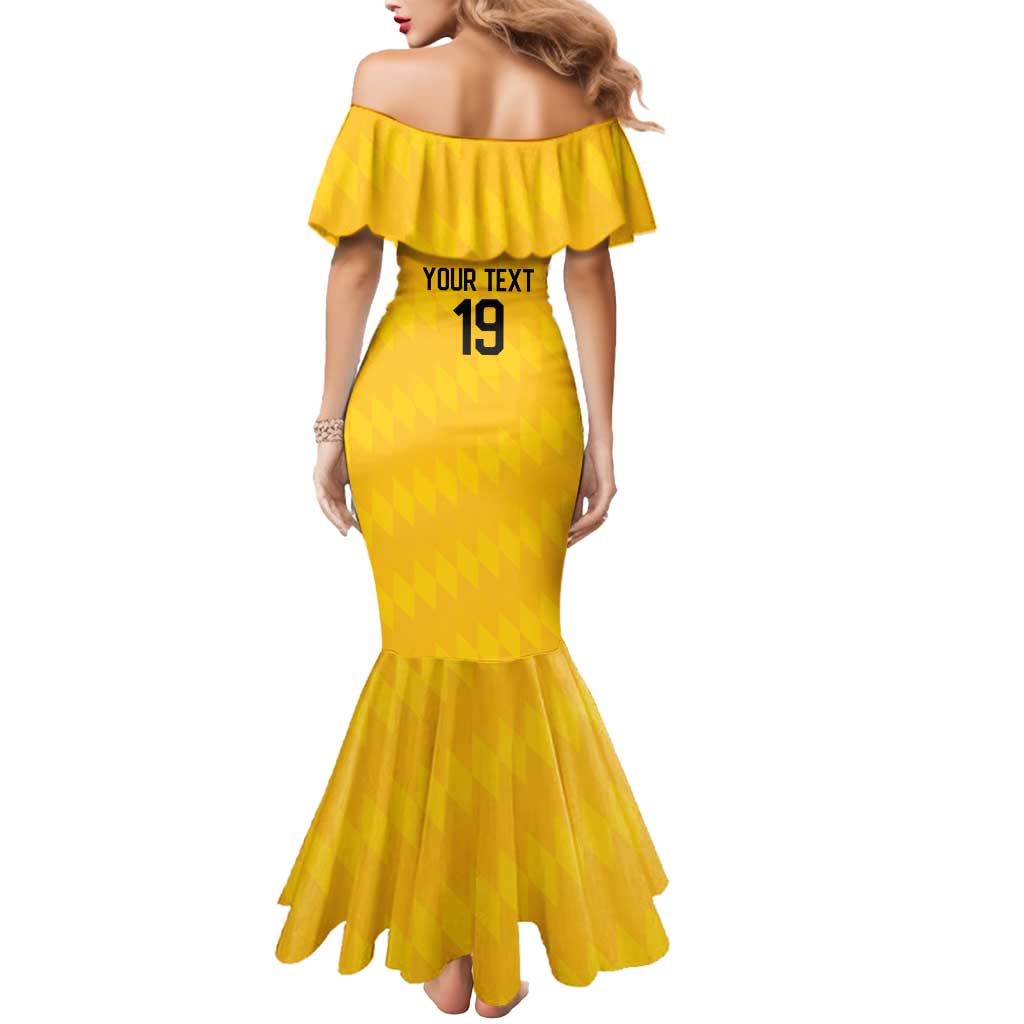 Custom World Football 2026 Colombia Mermaid Dress Vamos Los Cafeteros - Wonder Print Shop