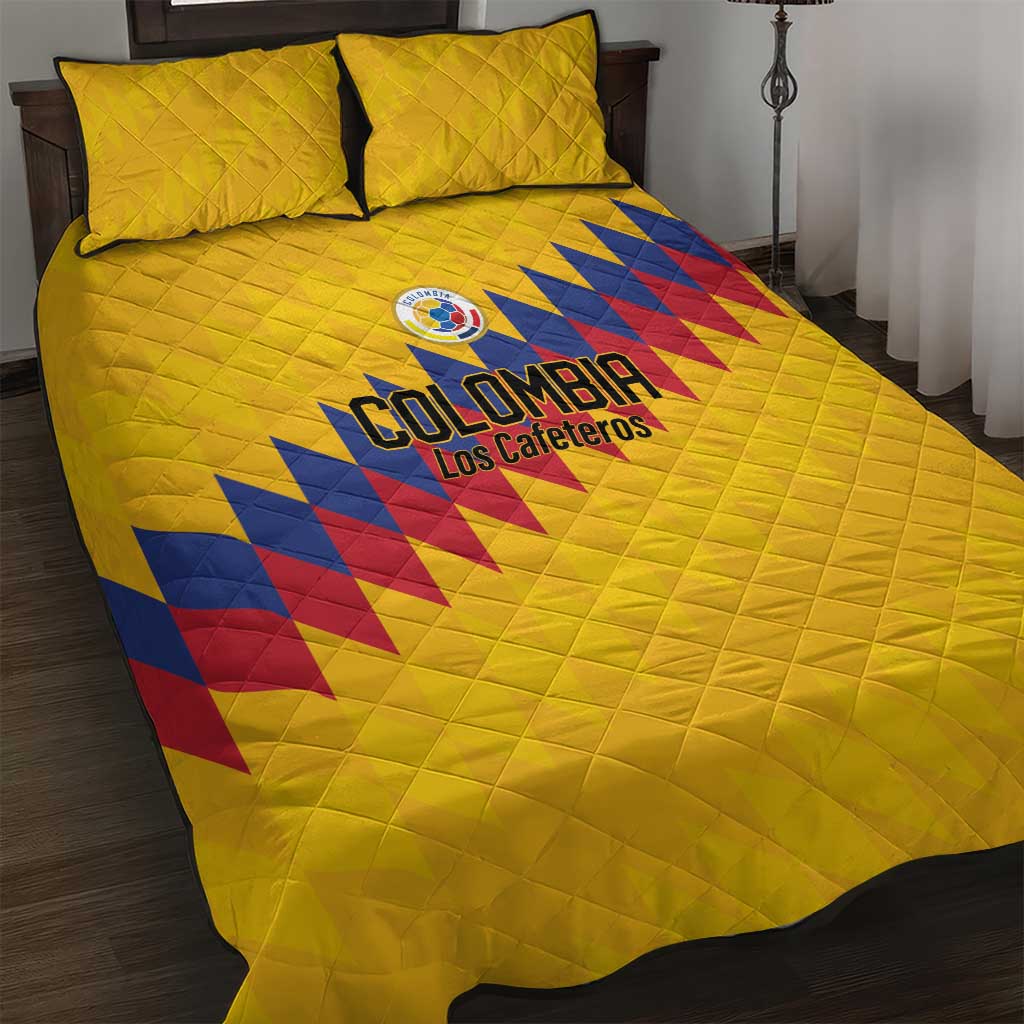 World Football 2026 Colombia Quilt Bed Set Vamos Los Cafeteros - Wonder Print Shop