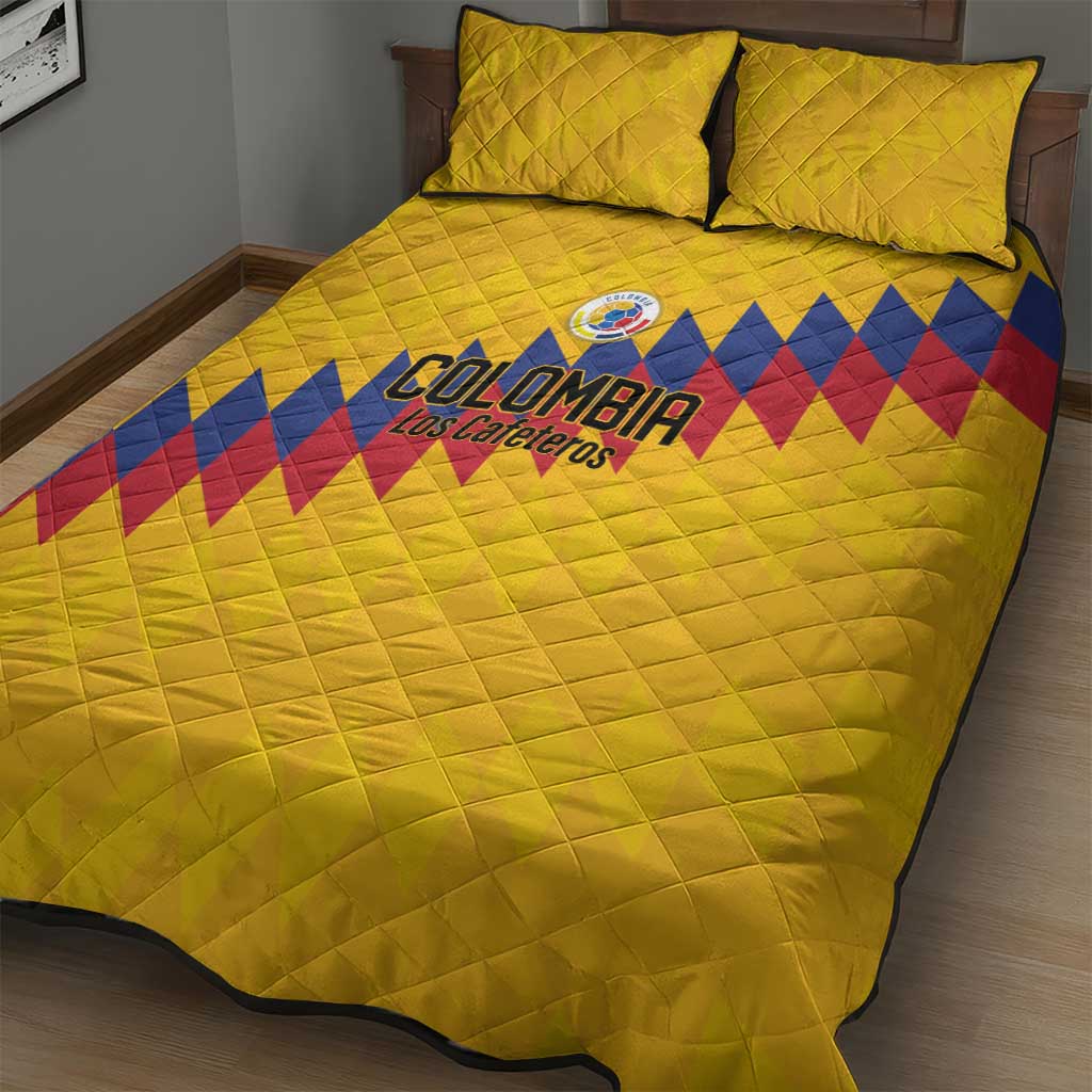 World Football 2026 Colombia Quilt Bed Set Vamos Los Cafeteros - Wonder Print Shop