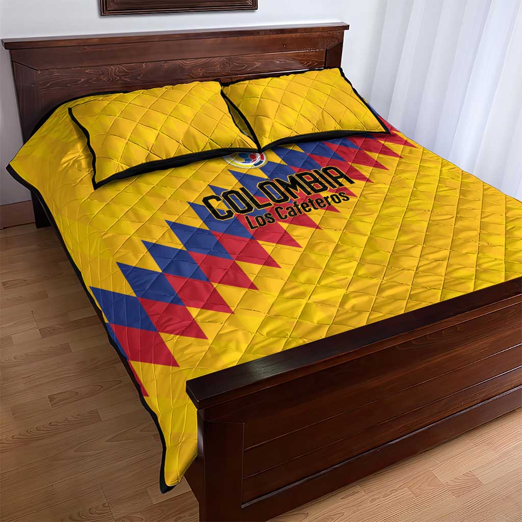 World Football 2026 Colombia Quilt Bed Set Vamos Los Cafeteros - Wonder Print Shop