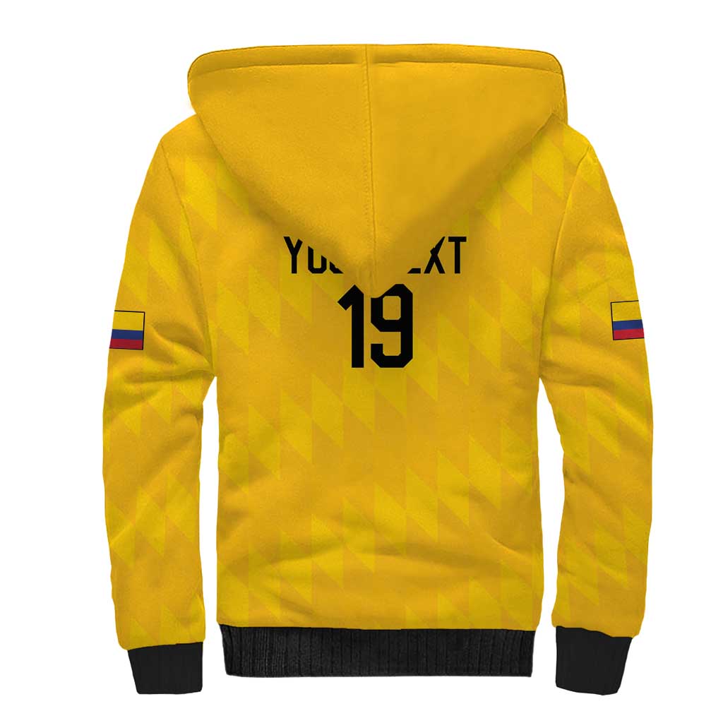 Custom World Football 2026 Colombia Sherpa Hoodie Vamos Los Cafeteros - Wonder Print Shop